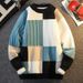 Men's Clothing Knit Sweater Long Sleeve Crewneck Pullover, Soft & Breathable Fall Casual Top, Loose Fit Ribbed Hem, Youthful Style For Autumn_viptrois.com
