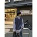 Pure Two-Piece Sweater Patchwork Turn-Down Collar Striped Men's Autumn American Retro Loose Casual Long Sleeve Shirt_viptrois.com