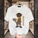 Men's Clothing Heavy Cartoon Short Sleeve T Shirt Casual All Match Round Neck Half Sleeve Top_viptrois.com