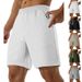 Men's Clothing Summer Shorts Men's Outer Wear Loose New Solid Color Small Square Sports Casual Straight Pants_viptrois.com