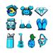Cute Blue Series Shoes Flower Shoe Buckle Soft Glue DIY Personality Cartoon_viptrois.com