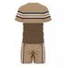 Men's Clothing Casual Two Piece Round Neck Simple Printed Suit_viptrois.com