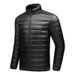 Men's Lightweight Short Down Jacket With 90% White Duck Down, Slim Fit Windproof Coat For Urban & Casual Wear_viptrois.com