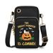 Stylish Halloween Pumpkin Crossbody Bag For Men & Women - Compact Nylon Phone Purse With Adjustable Strap, Mini Shoulder Bag For Daily Use_viptrois.com