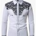 Men's Clothing Symmetrical Printed Shirt Cuban Collar Casual Short Sleeved Lapel Shirts_viptrois.com