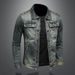 Men's Clothing New High End Distressed Lapel Retro Denim Jacket Slim Fit Handsome Versatile Jacket_viptrois.com