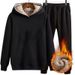 Men's Fleece Tracksuit Set Winter Warm Hooded Sweatshirt & Joggers Outdoor Casual Comfort Fashion Trends_viptrois.com