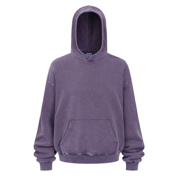 Vintage Wax-Dye Hoodie – Oversized Distressed Cotton Pullover With Double-Layer Loopback (Unisex, S-XXL, Minimalist Streetwear)_viptrois.com