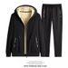 Men's Clothing Autumn New Style Sweater Hooded Casual Sports Suit Straight Long Trousers Cardigan Jacket Loose Men's Two Piece Suit_viptrois.com