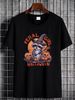 Feral Girl Halloween Spooky Witch Funny Raccoon Pumpkin T-Shirt Fashion Stylish Stretched Versatile Print Round Neck Short Sleeve Breathable Graphic Female T-Shirt For Women Casual Unisex Women Streetwear Casual Slightly Comfortable Designer Clothes_viptrois.com