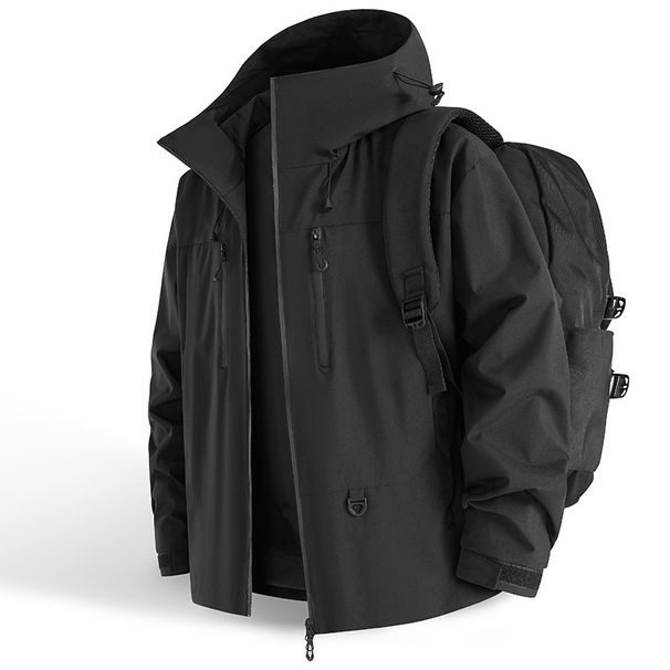 Men's Clothing Jacket Men 2025 Spring And Autumn New American Functional Mountaineering Waterproof Workwear Jacket Men's Sports Jacket Cross Border_viptrois.com