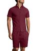 The Latest Men's Solid-color Jacquard Shirt, Casual Short-sleeved Shirt And Shorts Two-piece Set Is A Bestseller In Summer Of 25_viptrois.com
