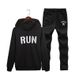 Men's Printed Hoodie & Jogger Set | Lightweight Sportswear | Sizes M-XXXXL (Black/Navy/Light Gray)_viptrois.com