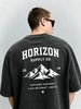 Vintage Washed Double-Sided Print Mountain Arch Letter Slogan Heavyweight 230g Cotton T-Shirt Men's Outdoor Street Tee_viptrois.com