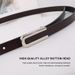 HOT Fashion Black PU Leather Female Dress Suit Skirt Decoration Creative Buckle Belt Thin Ladies Waistband Women Belts_viptrois.com