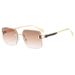 Men's Sunglasses New Small Frameless Sunglasses Plastic PC Trimmed UV Protection Fashion Square Frame Gradient Sun Protection Sunglasses_viptrois.com