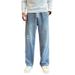 Men's Casual High Street Straight Leg Trousers American Washed Denim Jeans Loose Fit Drawstring Trendy Brand Retro_viptrois.com
