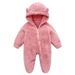 Autumn And Winter Fashion Candy Color Hooded Children's Jumpsuit New Baby Warm Children's Clothing Home Clothes_viptrois.com