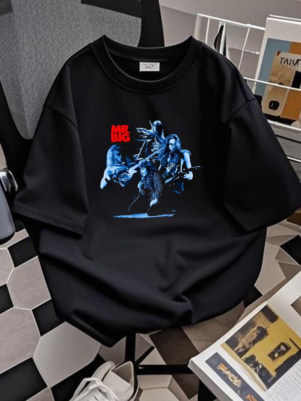 Mr Big Band T-Shirt Unisex Cotton Tee All Size S-5XL 3A954 Summer Streetwear Versatile Fashion Stretched Homme Graphic Top For Everyday Wear_viptrois.com