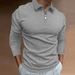 2025 Cross Border European And American Men's Autumn Sports Fitness Casual Stand Collar Elastic Vertical Striped Long Sleeve Zip Up Polo Shirt_viptrois.com