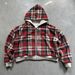 Europe And The United States 2025 Fall/Winter New Fashion Hooded Zipper Plaid Splicing Men Wearing Sweatshirts On Both Sides_viptrois.com