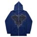2024 Dark Butterfly Unisex Hoodie Gothic Couple Harajuku Oversized Zipper Sweatshirt_viptrois.com