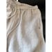 off White Linen Casual Shorts for Men Summer Thin Loose Straight Leg Mid-Length Old Fashioned Style Sporty Versatile Five Point_viptrois.com