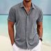 Men's 3D Printed Pocketless Printed Collared Button up Shirt Summer New Style Casual Long Sleeve Clothing_viptrois.com