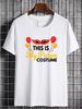 This Is My Purim Costume Jewish Happy Purim Hatash Unisex T-Shirt Summer Stretched Breathable Slightly Graphic Homme Top For Everyday Wear_viptrois.com