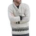 Loom Foreign Trade Autumn Winter New Clothing European And American Men's Pullover Turn-down Collar Long Sleeve Knit_viptrois.com