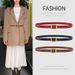 Women's Belt Smooth Buckle Female Student Genuine Leather Korean Style Simple Pants Belt Female Decorative Belt_viptrois.com