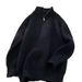 Inspired Half-Zip Polo Knit Sweater – Casual Oversized Pullover For Men (M-3XL, Stretch & Easy-Care Streetwear Essential)_viptrois.com