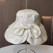 Summer Silk Fisherman With Large Brim Black Glue Anti UV Sun Hat, Women's Korean Version Bow Sunshade Basin Hat_viptrois.com