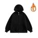 Unisex Hooded Fleece Jacket – Oversized Zip-Up Sweatshirt With Cozy Lining (Black/Heather Grey/Navy, Sizes M-3XL)_viptrois.com
