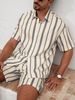 Men's 3D Printed Short Sleeved Shirt And Shorts Two Piece Set Simple And Stylish Casual Everyday European Size_viptrois.com