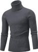 Men's Spring And Autumn New Casual Slim High Collar Pullover Sweater Top Twist Pattern_viptrois.com