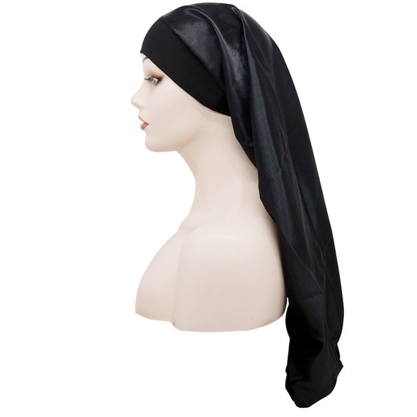 Hot Selling Spot High Elastic Wide Brim Satin Nightcap Women's Long Hair Care Long Hat One Piece Dropshipping_viptrois.com