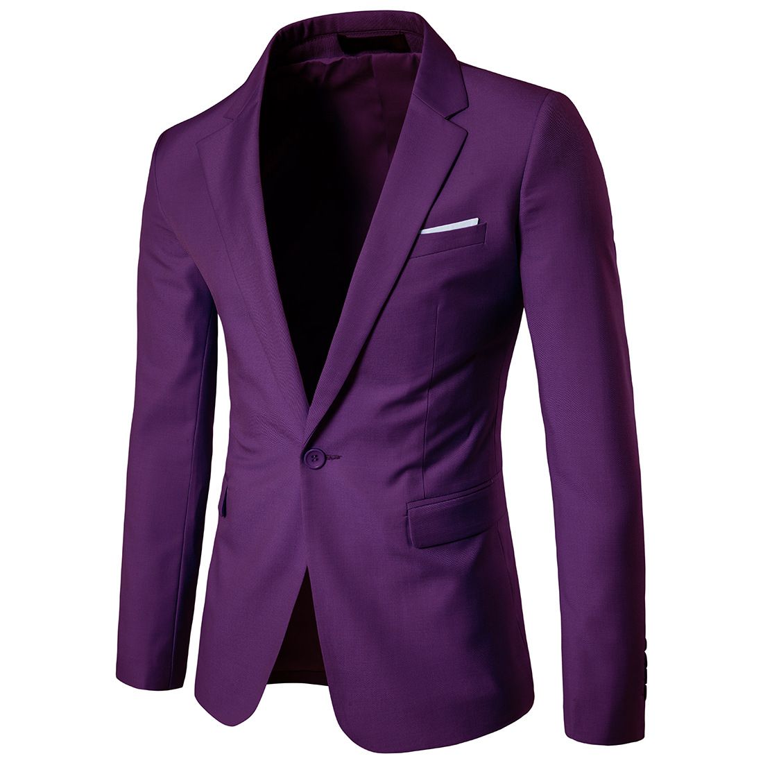 Business Casual One Button Slim Fit Business Formal Suit Jacket Fashionable Men's Clothing_viptrois.com