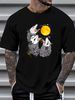 Retro Three Opossum Dead Moon Possum Gifts Costumes For Adults Gift T-Shirt Graphic Casual Designer Clothes Homme Streetwear Breathable Stylish_viptrois.com