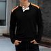 Men's Waffle-Knit Henley Long Sleeve Shirt - Retro High Neck Button-Up Casual Top (S-XXXL, 4 Colors)_viptrois.com