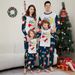 Christmas Santa letter Snowflake Christmas Family suit printed homewear pajamas_viptrois.com