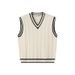 Men's Clothing College Style Neck Knitted Vest Men's Autumn And Winter American Retro Loose Sleeveless Sweater Vest Pullover Waistcoat Jacket_viptrois.com