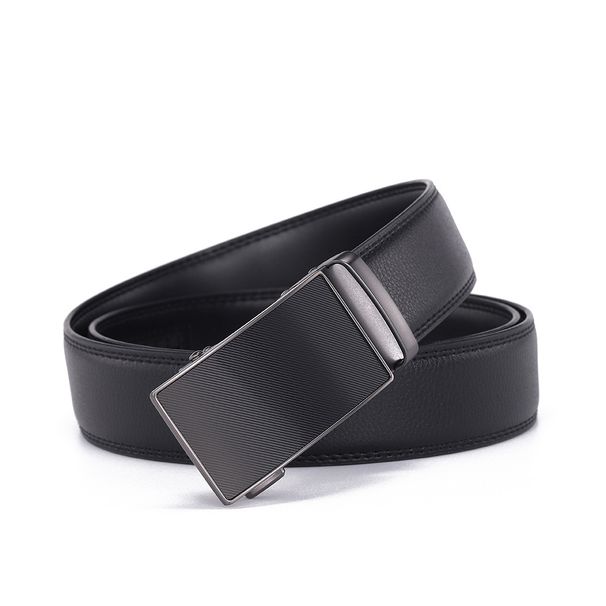 Men's Premium Cowhide Leather Belt With Automatic Buckle - Business & Casual Wear_viptrois.com