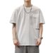 Tall Extended T-shirt Men's Summer Thin Japanese Short-sleeved T-shirt Men's New Tooling Trendy Brand Round Neck Half-sleeved T-shirt_viptrois.com