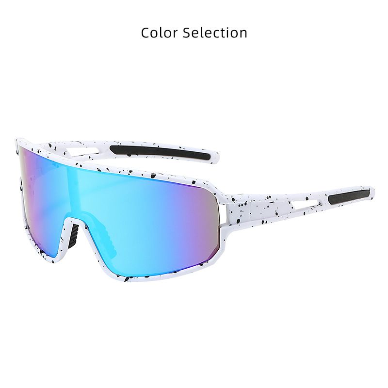 Men's Sun Glasses One Piece Lenses Colorful Cycling Sunglasses_viptrois.com