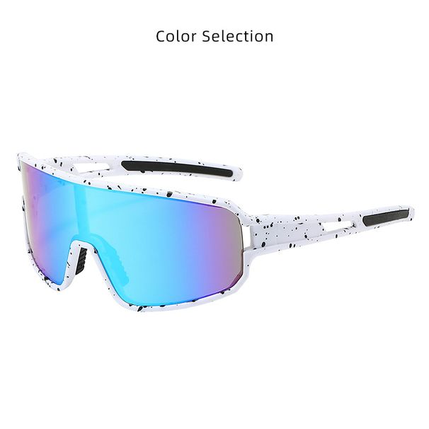 Men's Sun Glasses One Piece Lenses Colorful Cycling Sunglasses_viptrois.com