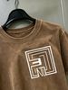 100% Cotton Washed Vintage Men's 3-Pack T-shirts Barbed Heart Shield Monogram Print Crew Neck Short Sleeve Casual Tops In Gray Brown Light Gray_viptrois.com