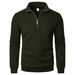 2026 New Casual Semi-zipper Stand-up Neck Sweater Trendy Fashion Simple Loose Large Size Fleece Men's Sweater Hoodie_viptrois.com