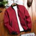Pure New Autumn Stand Collar Trendy Fashion Casual Solid Color Outerwear Men's Jacket_viptrois.com