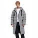 Men's Long Down Coat With Hood – Premium White Goose Feather Winter Jacket, Waterproof & Windproof (EU XXS-XXXL, Black/Navy/Army Green)_viptrois.com